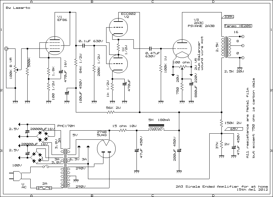 2A3 Single Ended Amplifier on 2012 no2