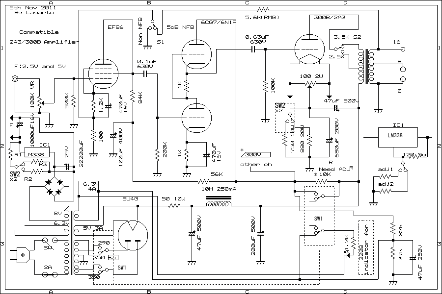 Sakura Amp Circuit - Schematic Diagram - Sakura Amp Circuit