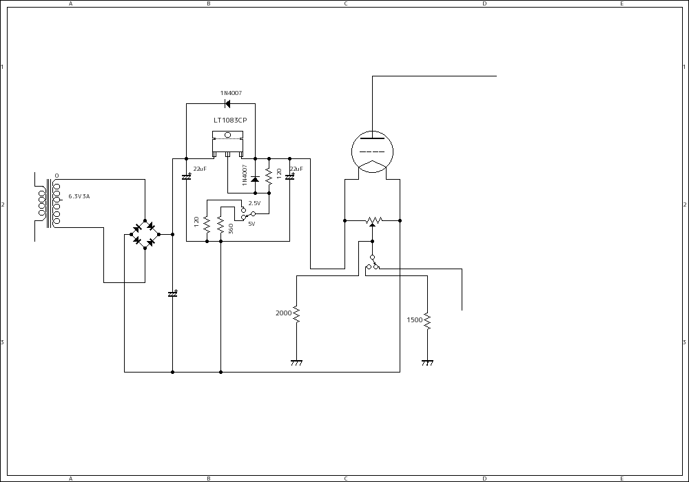 filaments circuit for 45 2A3 and 71A even 300B
